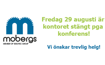 Mobergs iväg på konferens fredag 29 augusti